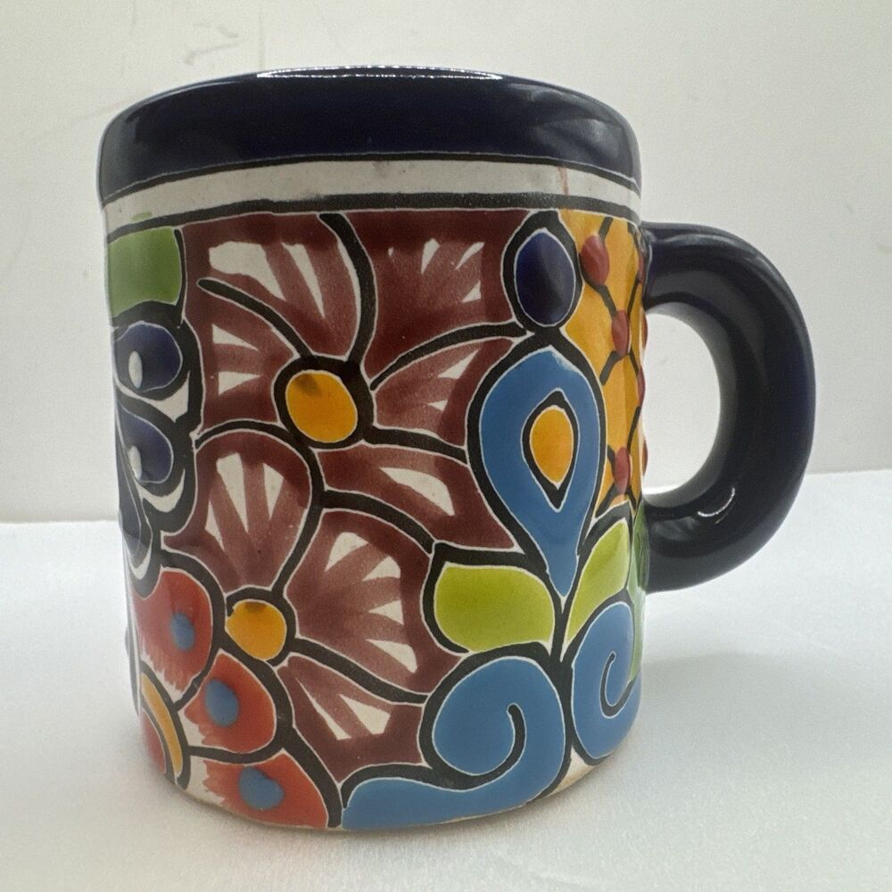 Talavera Pottery Mug Mexico Mexican Ceramic, Tableware, Tea Coffee 16oz - Picture 2 of 9